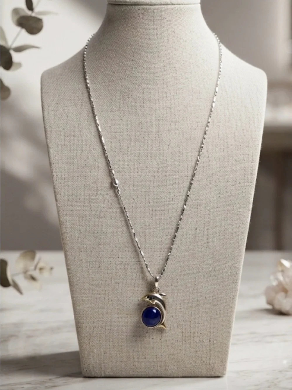 Lapis Lazuli Pendant Sterling Silver Necklace